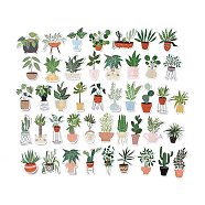 44Pcs 44 Styles Plant Theme Paper Stickers Sets, Adhesive Decals for DIY Scrapbooking, Photo Album Decoration, Plants Pattern, 53~77x29~77x0.2mm, 1pc/style(X-STIC-P004-08)