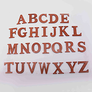 Large Natural Wood Letters for Christmas, Wall Home Party Decorations, with Double Sided Adhesive Tapes, Alphabet, Letter A~Z, Saddle Brown, 44.5x24.5~47x4mm, 26pcs/set(DIY-WH0181-67)
