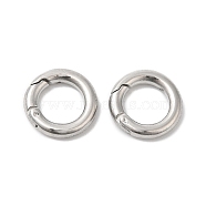 304 Stainless Steel Spring Gate Ring, Stainless Steel Color, 12x2mm(X-STAS-Q215-53P)