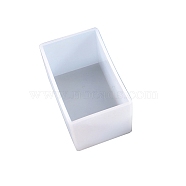 DIY Silicone Display Molds, Resin Casting Molds, Rectangle, White, 107x67mm, 62mm high(DIY-U005-04B)