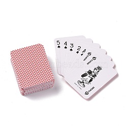 Mini Paper Pokers, Miniature Playing Cards, Children Toys, White, 40x30x0.25mm, 54pcs/set(AJEW-P096-02)