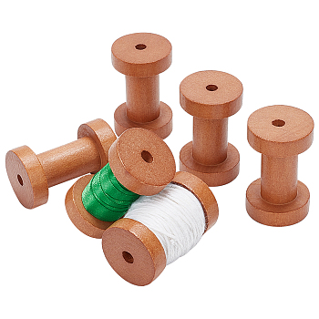 Wooden Empty Spools, for Wire, Cord, Jewelry Chain Wrapping, Peru, 6x3.85cm