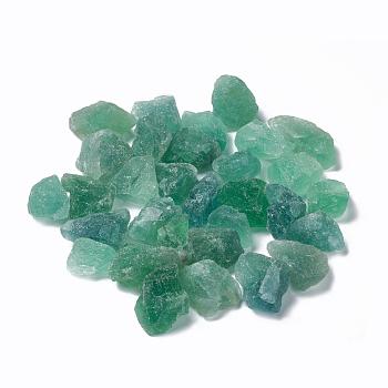 Rough Raw Natural Fluorite Beads, for Tumbling, Decoration, Polishing, Wire Wrapping, Wicca & Reiki Crystal Healing, No Hole/Undrilled, Nuggets, Green, 30~50x22~37x23~25mm, about 23pcs/1000g