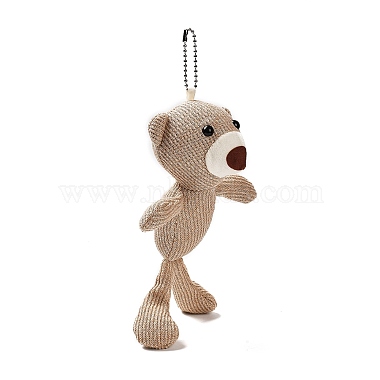 Cartoon PP Cotton Plush Simulation Soft Stuffed Animal Toy Bear Pendants Decorations(HJEW-K043-03)-3