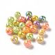 UV Plating Rainbow Iridescent Drawbench Acrylic Beads(OACR-E009-10B)-1