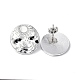 304 Stainless Steel Sun with Moon Stud Earrings for Women(EJEW-F300-06P)-2