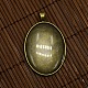 40x30 крышки мм Ширина овальные стекла кабошон и античная бронза сплава пустые сеттинги подвеска кабошон для мастеров портретной подвеска материалы(DIY-X0159-AB-FF)-2