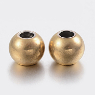 304 Stainless Steel Beads Spacers, Rondelle, Golden, 6x5mm, Hole: 2mm(X-STAS-P197-037G-6mm)
