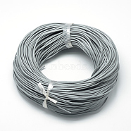 Spray Painted Cowhide Leather Cords, Light Grey, 2.0mm, about 100yards/bundle(300 feet/bundle)(WL-R001-2.0mm-07)