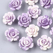 Synthetic Coral Beads, Dyed, Flower, Medium Purple, 12x12x7mm, Hole: 1mm(CORA-S026-21B-04)