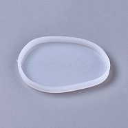 Silicone Molds, Resin Casting Molds, For UV Resin, Epoxy Resin Jewelry Making, Oval, White, 106x71x10mm(DIY-F041-15A)