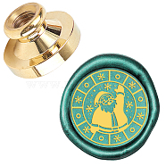 Wax Seal Brass Stamp Head, for Wax Seal Stamp, Christmas Themed Pattern, 25x14.5mm(AJEW-WH0209-397)