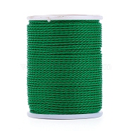 Round Waxed Polyester Cord, Taiwan Waxed Cord, Twisted Cord, Dark Sea Green, 1mm, about 12.02 yards(11m)/roll(X-YC-G006-01-1.0mm-18)