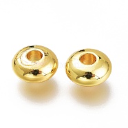 Brass Spacer Beads, Long-Lasting Plated, Disc, Golden, 4.7x2mm, Hole: 1.4mm(KK-H103-07C-G)
