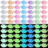 70Pcs 7 Colors Luminous Resin Home Display Decorations, Glow in the Dark, 3D Dolphin, Mixed Color, 15x26.5x23mm, 10pcs/color(RESI-SZ0003-31)