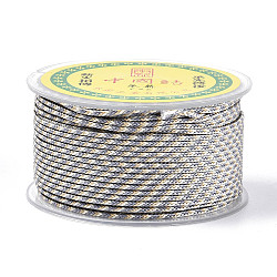 16M Round Nylon Braided Cord, for Wall Hanging, Crafts, Gift Wrapping, Gainsboro, 2mm, about 17.50 Yards(16m)/Roll(OCOR-N008-03B-03)
