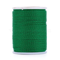 Round Waxed Polyester Cord, Taiwan Waxed Cord, Twisted Cord, Dark Sea Green, 1mm, about 12.02 yards(11m)/roll(X-YC-G006-01-1.0mm-18)