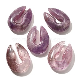 Natural Amethyst Ear Plugs Gauges, Ear Expander for Men and Women, 40x29.5~30x10.5~11.5mm(G-I359-13A-01)