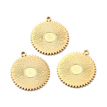 Ion Plating(IP) 316 Surgical Stainless Steel Pendants, Gear, Golden, 20x18x1mm, Hole: 1.4mm
