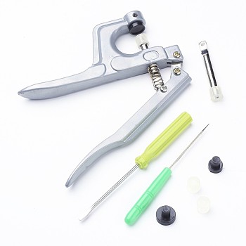 Snap Fastener Plier Tool Kits, Plastic Snap Fastener Install Tool Sets, Colorful, 25.9x13.7x1.7cm
