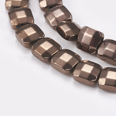 Electroplated Non-magnetic Synthetic Hematite Beads Strands(G-P367-E)-3