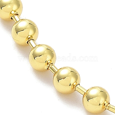 Long-Lasting Plated Brass Round Bead Slider Beacelets for Women Men(BJEW-E089-01G-02)-2
