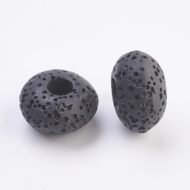 Perles européennes de pierre de lave naturelle(G-E477-A09)-2