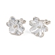 Brass Enamel Stud Earring Findings(KK-CBA58F9-01P-01)-1