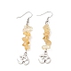 Natural Citrine Chips Dangle Earrings(EJEW-G336-01AS-06)-2