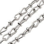 Stainless Steel Link Chains, Soldered, with Spool, Infinity, Stainless Steel Color, 19x6x4.5mm(STAS-L306-02P)