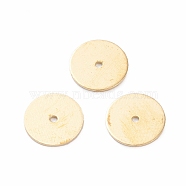 Brass Spacer Beads, Long-Lasting Plated, Disc, Real 18K Gold Plated, 8x0.5mm, Hole: 0.9mm(X-KK-K241-22G)