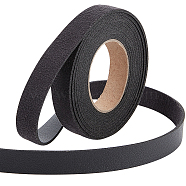 2M PVC Imitation Leather Ribbons, for Clothes, Bag Making, Black, 12.5mm, about 2.19 Yards(2m)/Roll(SRIB-WH0011-126A-01)