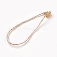 Jute Twine, with Seal Tag, Plastic Hang Tag Fasteners, BurlyWood, 180x1mm(X-CDIS-WH0006-02)