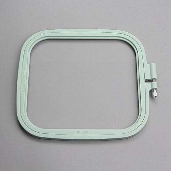 Rectangle Embroidery Hoops, Plastic Cross Stitch Hoop, for Embroidery and Cross Stitch, Aquamarine, 165x145mm