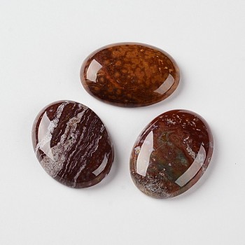 Natural Agate Gemstone Oval Cabochons, 40x30x8mm