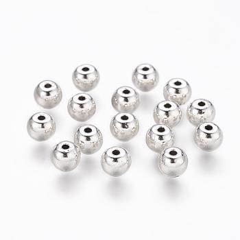 Tibetan Style Alloy Beads, Lead Free & Cadmium Free, Round, Antique Silver, 6x6x5mm, Hole: 1.5mm