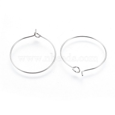 316 Surgical Stainless Steel Hoop Earring Findings(STAS-P221-01D-P)-2