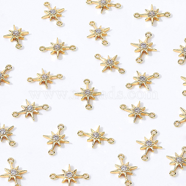 Brass Micro Pave Cubic Zirconia Links(ZIRC-BC0001-01)-4