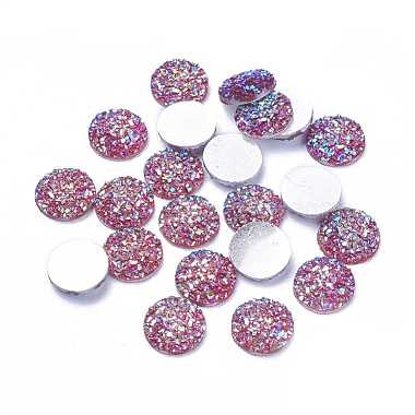 12mm Blue Flat Round Resin Cabochons