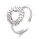 304 Stainless Steel Hollow Sun Open Cuff Ring for Women(RJEW-I098-10P)-1