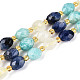 Natural Sodalite & Flower Amazonite & Lemon Quartz Beads Strands(G-N358-04A-07)-2
