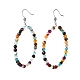 Natural Agate Beads Big Ring Dangle Earrings for Girl Women(EJEW-JE04652)-5