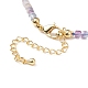 Natural Fluorite Cube Beaded Necklace for Women(NJEW-JN04111-03)-5