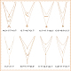 8Pcs 8 Style Alloy Cable Chains 3 Layer Necklaces Set(NJEW-AN0001-01)-2