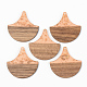 Transparent Resin & Walnut Wood Pendants(RESI-S389-046A-B04)-1