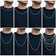Rhodium Plated 925 Sterling Silver Thin Dainty Link Chain Necklace for Women Men(JN1096B-03)-5