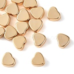 SHEGRACE Brass Beads, Heart, Cadmium Free & Nickel Free & Lead Free, Long-Lasting Plated, Real 18K Gold Plated, 4.5x5x2.5mm, Hole: 1mm(XGR0112G-147G)