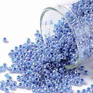 TOHO Round Seed Beads, Japanese Seed Beads, (917) Ceylon Denim Blue, 11/0, 2.2mm, Hole: 0.8mm, about 5555pcs/50g(SEED-XTR11-0917)