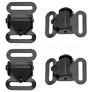 Iron Adjuster Buckles for Webbing Bag Strap, Electrophoresis Black, 5.2x3.8x1.4cm, Hole: 5mm, Inner Diameter: 2.8x0.5cm(DIY-WH0504-10)