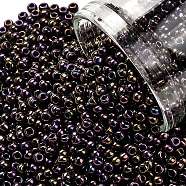 TOHO Round Seed Beads, Japanese Seed Beads, (6CF) Transparent Frost Amethyst, 11/0, 2.2mm, Hole: 0.8mm, about 1103pcs/10g(X-SEED-TR11-0006CF)